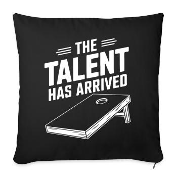 Cornhole Saying Funny Cornhole Gift - Sofa pillowcase 17,3'' x 17,3'' (45 x 45 cm) - black - Front