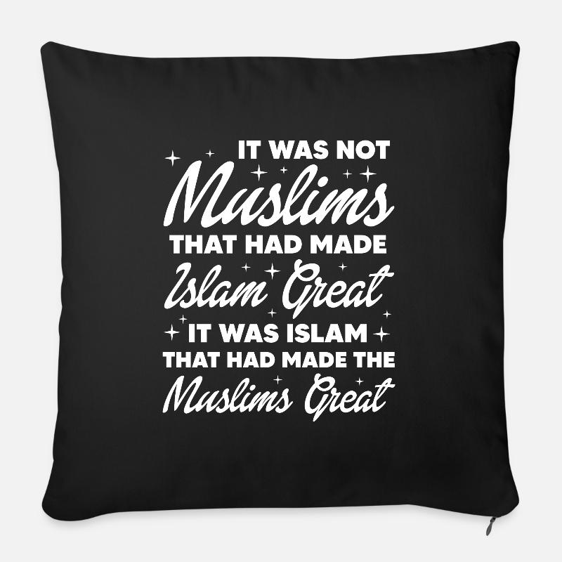 Muslim Islam Allah Ramadan Kareem Geschenk - Sofakissenbezug 45 x 45 cm - Schwarz
