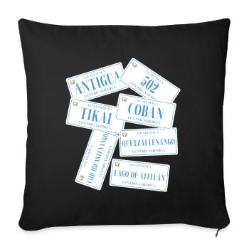 Antigua-Barbuda Île des Caraïbes Cadeau de vacances - Housse de coussin décorative 45 x 45 cm - noir - Devant
