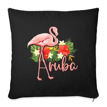 Aruba Caribbean Summer Ocean Beach Gift - Sofa pillowcase 17,3'' x 17,3'' (45 x 45 cm) - black - Front