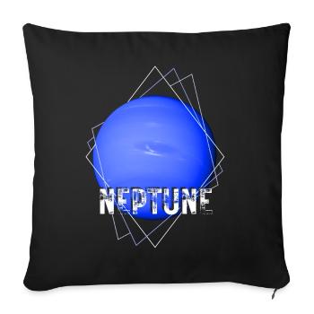 Neptun Planet - Sofakissenbezug 45 x 45 cm - Schwarz - Vorne