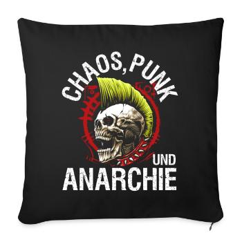 Punk Rock Pogo Anarchy Punks Punk Rocker Punk - Sofa pillowcase 17,3'' x 17,3'' (45 x 45 cm) - black - Front