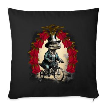 Reptile Reptile Bicycle Wheel Amphibian Crocodile - Sofa pillowcase 17,3'' x 17,3'' (45 x 45 cm) - black - Front