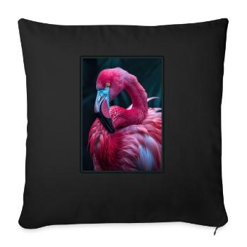Flamingos Flamingo - Sofa pillowcase 17,3'' x 17,3'' (45 x 45 cm) - black - Front