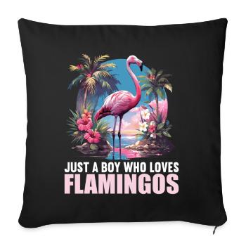 Flamingos Flamingo - Sofa pillowcase 17,3'' x 17,3'' (45 x 45 cm) - black - Front