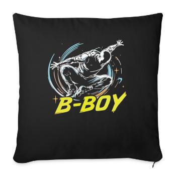 B-Boy Breakdance Breakdancer Urban Hip Hop - Sofa pillowcase 17,3'' x 17,3'' (45 x 45 cm) - black - Front