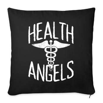Health Angels Docteur Infirmière Médecin Médecin urgentiste - Housse de coussin décorative 45 x 45 cm - noir - Devant