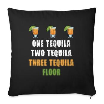 Une tequila Deux Tequila Trois Tequila Sol - Housse de coussin décorative 45 x 45 cm - noir - Devant