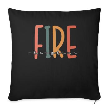 Fire Daughter Retro Emergency Response - Sofakissenbezug 45 x 45 cm - Schwarz - Vorne