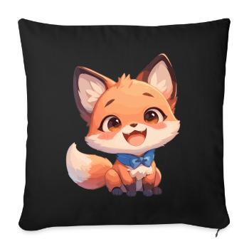 Renards Renard - Housse de coussin décorative 45 x 45 cm - noir - Devant