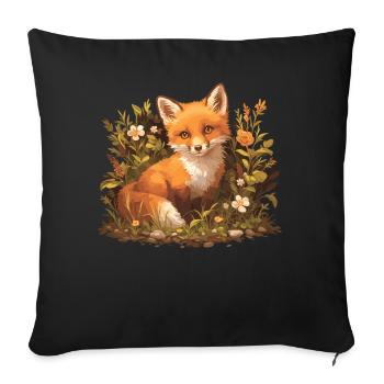 Renards Renard - Housse de coussin décorative 45 x 45 cm - noir - Devant