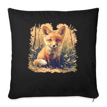 Renards Renard - Housse de coussin décorative 45 x 45 cm - noir - Devant
