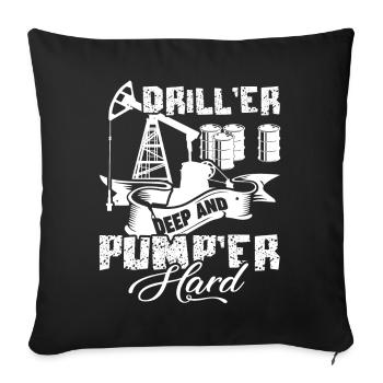 Oilfield Worker Funny Oilfield Worker - Sofa pillowcase 17,3'' x 17,3'' (45 x 45 cm) - black - Front
