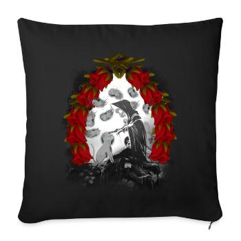 Fairy Tale Fairy Tale Character Ghost Halloween Cats Cat - Sofa pillowcase 17,3'' x 17,3'' (45 x 45 cm) - black - Front