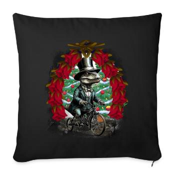 Reptile Reptile Christmas Christmas Xmas Child - Sofa pillowcase 17,3'' x 17,3'' (45 x 45 cm) - black - Front