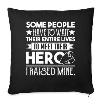 Police Proud Police Parent - Sofa pillowcase 17,3'' x 17,3'' (45 x 45 cm) - black - Front