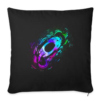 Loutre Aquarelle - Housse de coussin décorative 45 x 45 cm - noir - Devant