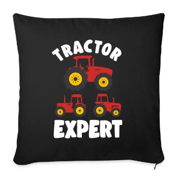 Farm Tractor Expert Farmer Boy Toddler Gift Idea - Sofa pillowcase 17,3'' x 17,3'' (45 x 45 cm) - black - Front