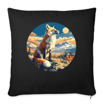 Renards Renard - Housse de coussin décorative 45 x 45 cm - noir - Devant