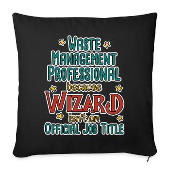 Waste Management Professional Wizard - Sofakissenbezug 45 x 45 cm - Schwarz - Vorne