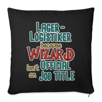 Assistant Logisticien d’entrepôt - Housse de coussin décorative 45 x 45 cm - noir - Devant