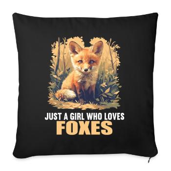 Renards Renard - Housse de coussin décorative 45 x 45 cm - noir - Devant