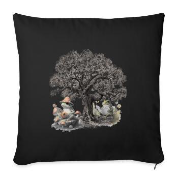 frog frogs nature nature lover toad children - Sofa pillowcase 17,3'' x 17,3'' (45 x 45 cm) - black - Front