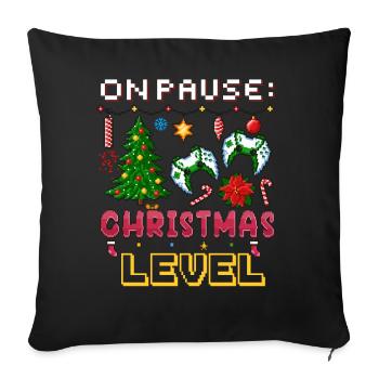 Christmas, Video Game, Gamer, Gaming Gift - Sofa pillowcase 17,3'' x 17,3'' (45 x 45 cm) - black - Front