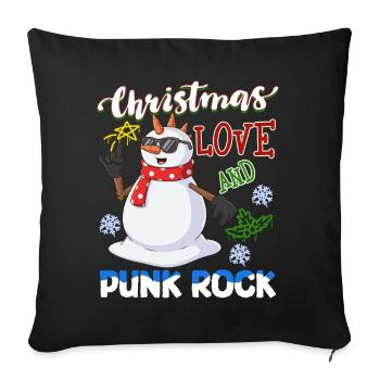 Rocking Christmas: Concert Santa Claus Punk Rock - Sofa pillowcase 17,3'' x 17,3'' (45 x 45 cm) - black - Front