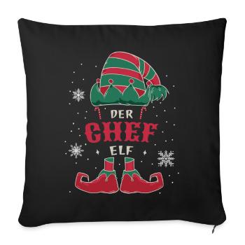 Elf Christmas Outfit Family Christmas - Sofa pillowcase 17,3'' x 17,3'' (45 x 45 cm) - black - Front
