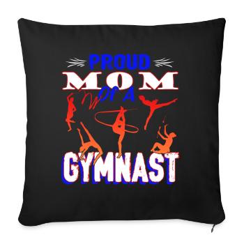 Gymnastic Proud Mom Of A Gymnast - Sofa pillowcase 17,3'' x 17,3'' (45 x 45 cm) - black - Front