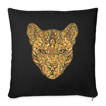 Cougar Geometric - Sofa pillowcase 17,3'' x 17,3'' (45 x 45 cm) - black - Front