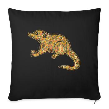 Coati Geometric - Sofa pillowcase 17,3'' x 17,3'' (45 x 45 cm) - black - Front