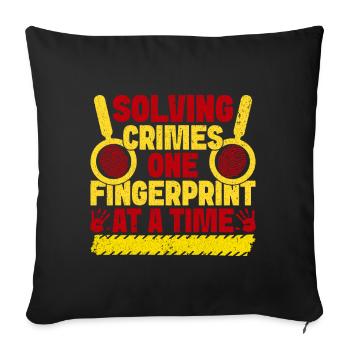 Forensic Science Major Solving Crimes One - Sofa pillowcase 17,3'' x 17,3'' (45 x 45 cm) - black - Front