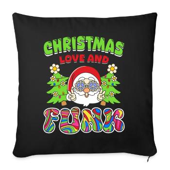 Christmas, Love and Funk – Festive Groove Music - Sofa pillowcase 17,3'' x 17,3'' (45 x 45 cm) - black - Front
