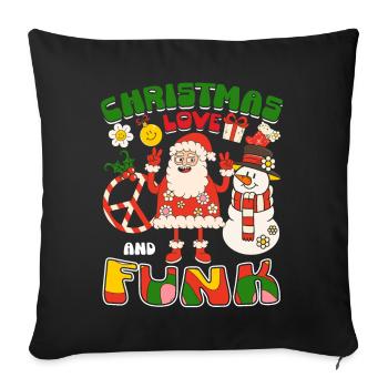 Christmas, Love and Funk – Festive Groove Music - Sofa pillowcase 17,3'' x 17,3'' (45 x 45 cm) - black - Front