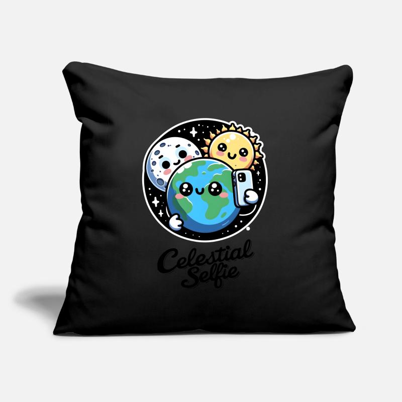 Celestial Selfie Totality Spring Solar Eclipse Sofa pillowcase 17,3'' x 17,3'' (45 x 45 cm)