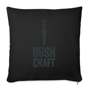 Bushcraft - Sofa pillowcase 17,3'' x 17,3'' (45 x 45 cm) - black - Front