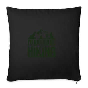 Plutôt faire de la randonnée - Housse de coussin décorative 45 x 45 cm - noir - Devant