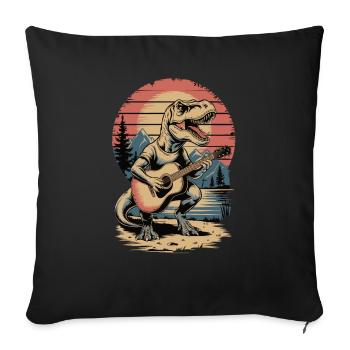 T. Rex Guitar - Sofa pillowcase 17,3'' x 17,3'' (45 x 45 cm) - black - Front