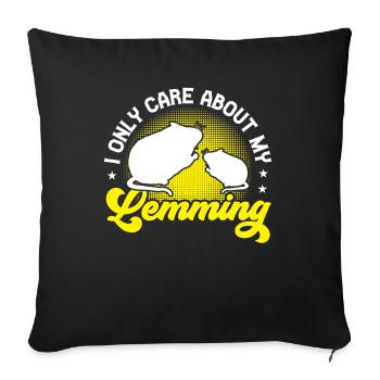 Lemming Vole Likes only lemming - Sofa pillowcase 17,3'' x 17,3'' (45 x 45 cm) - black - Front