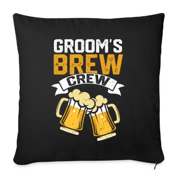 Junggeselle Jungesellenabschied - Sofakissenbezug 45 x 45 cm - Schwarz - Vorne