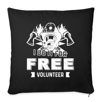 Firefighter Volunteer Firefighter - Sofa pillowcase 17,3'' x 17,3'' (45 x 45 cm) - black - Front