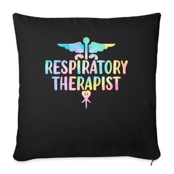 Inhalothérapeute Tie Dye Healthcare Lung - Housse de coussin décorative 45 x 45 cm - noir - Devant