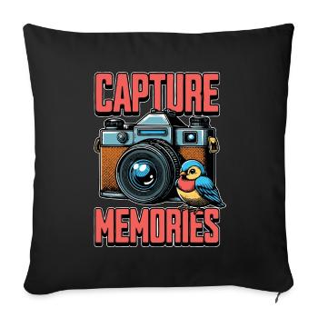 Bird Photography Capture Memories Bird Keeping - Sofakissenbezug 45 x 45 cm - Schwarz - Vorne
