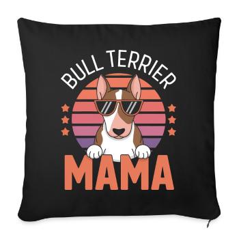 Bull Terrier Dire Maman Joke Bull Terrier Cadeau - Housse de coussin décorative 45 x 45 cm - noir - Devant