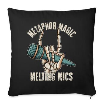 Poetry Slam Metaphor Magic Slam Poetry - Sofa pillowcase 17,3'' x 17,3'' (45 x 45 cm) - black - Front