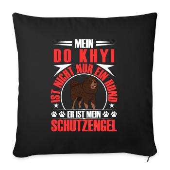 Do Khyi protects me Tibetan Mastiff Tibetan Mastiff - Sofa pillowcase 17,3'' x 17,3'' (45 x 45 cm) - black - Front