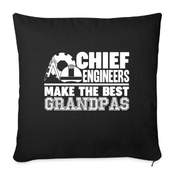 Chief Engineers Make The Best Grandpas - Sofa pillowcase 17,3'' x 17,3'' (45 x 45 cm) - black - Front