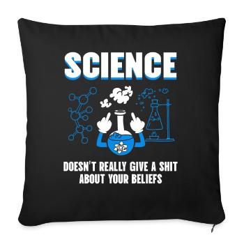 Science Humor Student, Physics, Chemistry - Sofa pillowcase 17,3'' x 17,3'' (45 x 45 cm) - black - Front